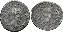 MARK ANTONY and OCTAVIAN. Denarius (41 BC). Military mint travelling with Mark Antony.
