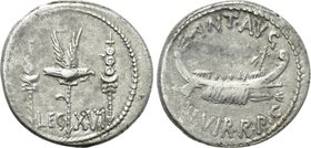 MARK ANTONY (86/2-30 BC). Legionary Denarius (31/32 BC). Mint traveling with Mark Antony (Patrae?).