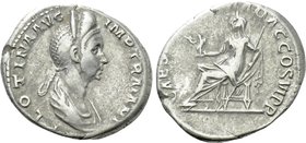 PLOTINA (Augusta, 105-123). Denarius. Rome.