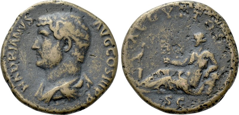 HADRIAN (117-138). As. Rome. "Travel Series" issue. 

Obv: HADRIANVS AVG COS I...