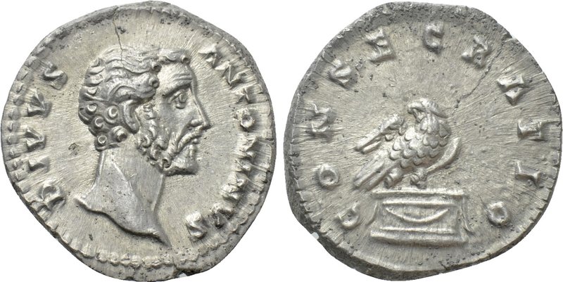 DIVUS ANTONINUS PIUS (Died 161). Denarius. Rome. Struck under Marcus Aurelius. ...