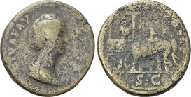 DIVA FAUSTINA I (Died 140/1). Sestertius. Rome.