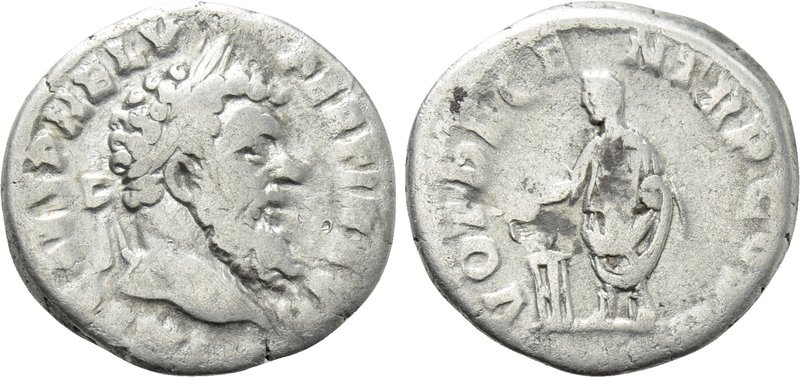 PERTINAX (193). Denarius. Rome. 

Obv: IMP CAES P HELV PERTIN AVG. 
Laureate ...