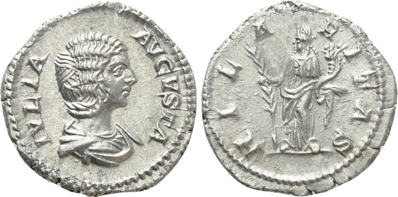 JULIA DOMNA (Augusta, 193-217). Limes Denarius. 

Obv: IVLIA AVGVSTA. 
Draped...