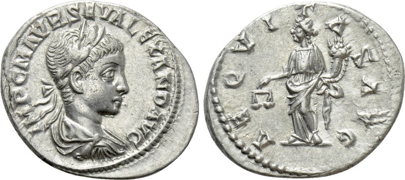 SEVERUS ALEXANDER (222-235). Denarius. Antioch. 

Obv: IMP C M AVR SEV ALEXAND...