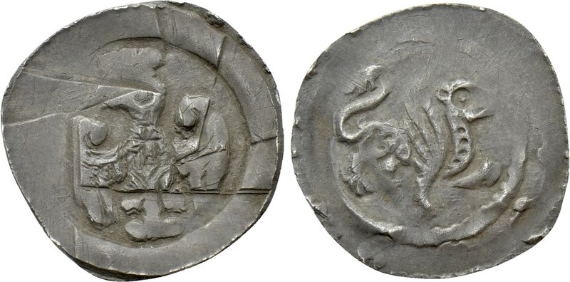GERMANY. Regensburg. Otto II (1231-1253). Pfennig. 

Obv: Crowned eagle facing...