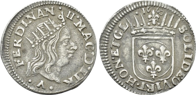 ITALY. Livorno. Ferdinando II de' Medici (1621-1670). Liigino (1660). 

Obv: F...