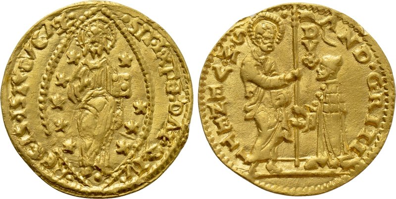 ITALY. Venice. Andrea Gritti (1523-1539). GOLD Zecchino. 

Obv: AND GRITI / DV...