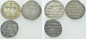 3 Byzantine Silver Coins.