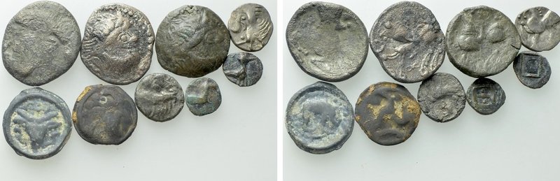 9 Celtic Coins.

Obv: .
Rev: .

.

Condition: .

Weight: g.
Diameter: ...