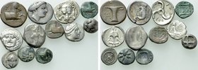 12 Greek Coins; Chalkis, Chios etc.