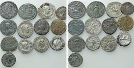13 Roman Coins; Vetranio, Caracalla etc.