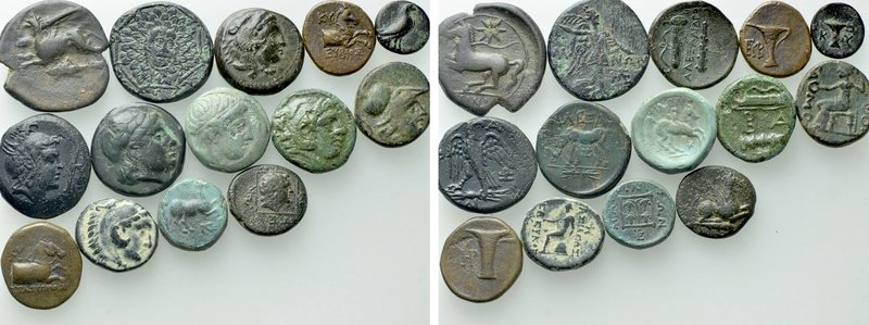 14 Greek Coins.

Obv: .
Rev: .

.

Condition: See picture.

Weight: g....