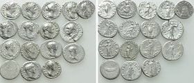 16 Roman Denarii; Commodus, Trajan etc.