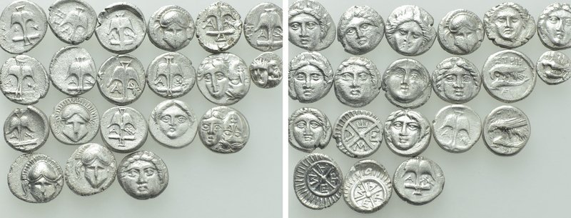 20 Greek Silver Coins; Mesembria, Apollonia Pontika etc. 

Obv: .
Rev: .

....