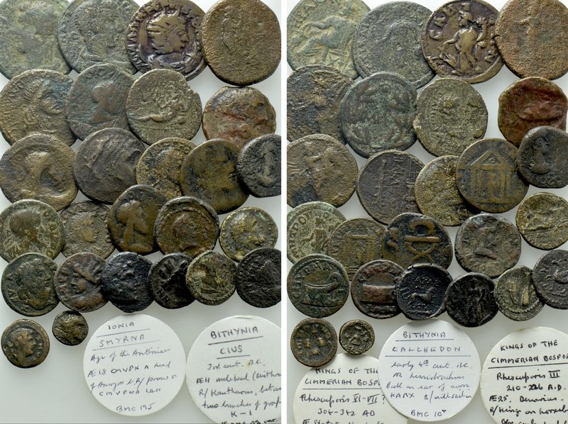 26 Roman Provincial and Greek Coins. 

Obv: .
Rev: .

. 

Condition: See ...
