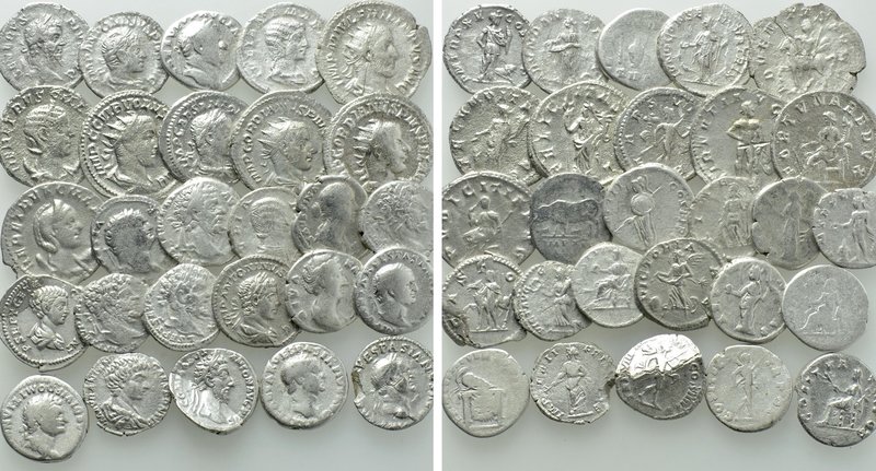 27 Roman Silver Coins. 

Obv: .
Rev: .

. 

Condition: See picture.

We...
