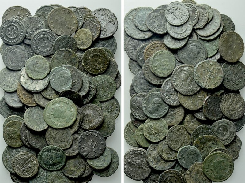 Circa 95 Late Roman Coins. 

Obv: .
Rev: .

. 

Condition: See picture.
...