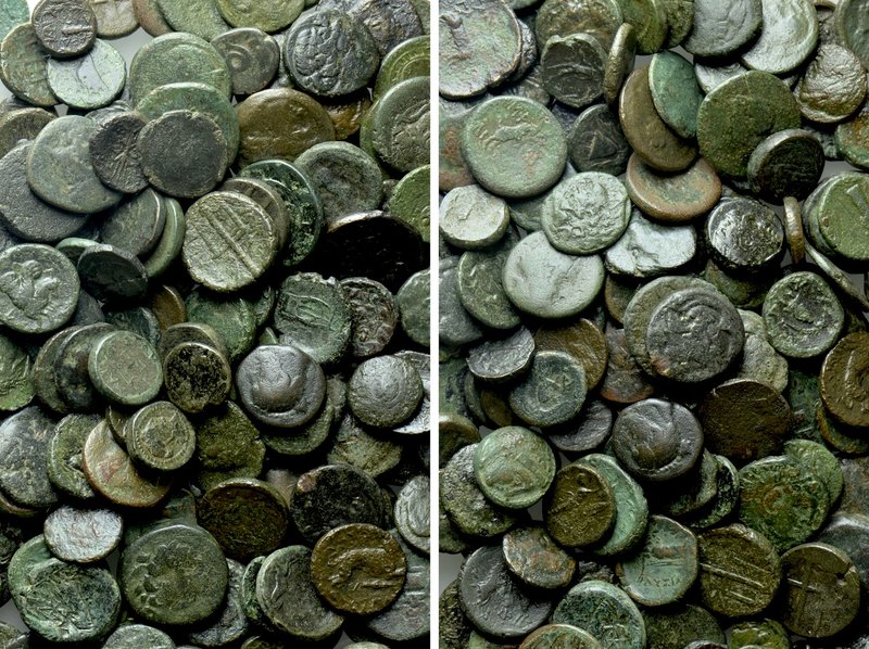 Circa 200 Greek Coins. 

Obv: .
Rev: .

. 

Condition: See picture.

We...