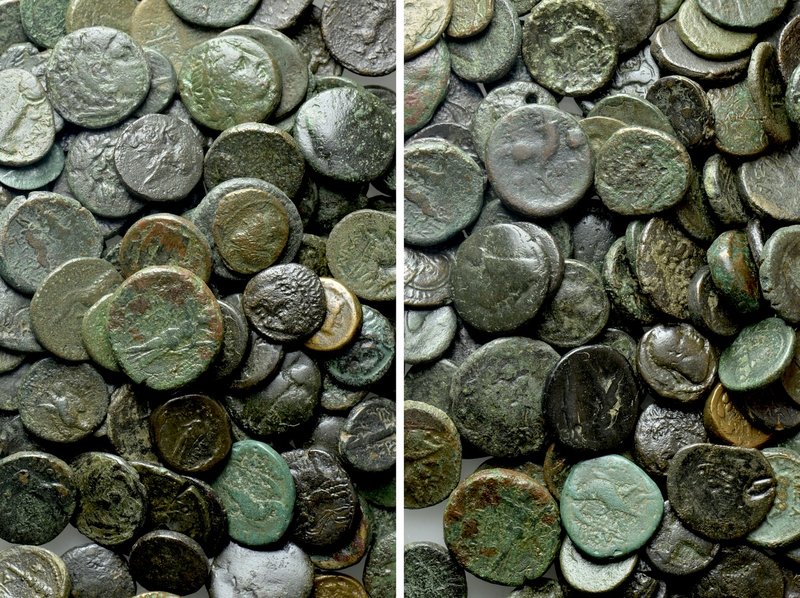 Circa 200 Greek Coins. 

Obv: .
Rev: .

. 

Condition: .

Weight: g.
 ...