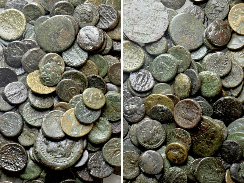 Circa 200 Greek Coins. 

Obv: .
Rev: .

. 

Condition: See picture.

We...