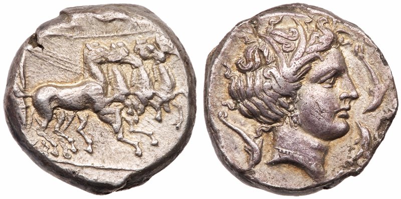 Sicily, Lilybaion. Silver Tetradrachm (16.80 g), ca. 325-305 BC. ['RSMLQRT'] in ...