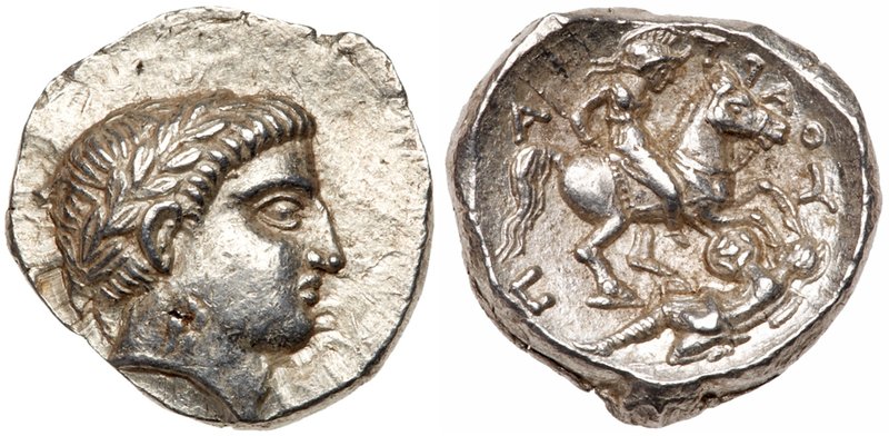 Paeonian Kingdom. Patraos. Silver Tetradrachm (12.72 g), 335-315 BC. Damastion (...