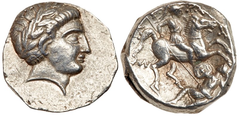 Paeonian Kingdom. Patraos. Silver Tetradrachm (12.49 g), 335-315 BC. Damastion (...