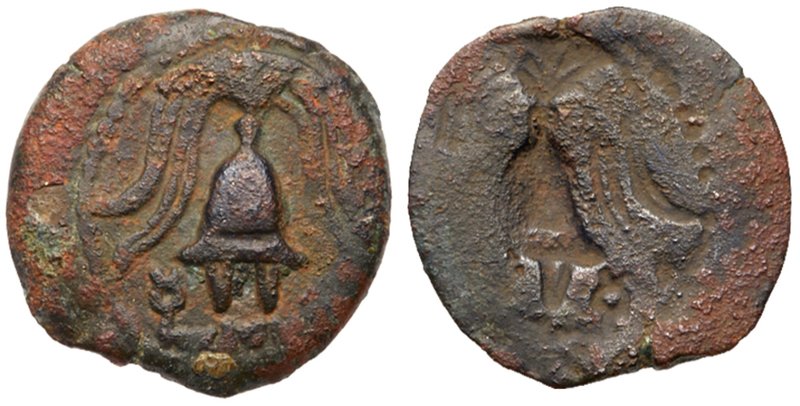 Judaea, Herodian Kingdom. Herod II Archelaus. &AElig; Prutah (1.93 g), 4 BCE-6 C...