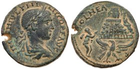 Samaria, City Coinage, Neapolis. Philip II. &AElig; 28 (15.20 g), AD 247-249. Laureate, draped and cuirassed bust of Philip II right. Reverse: Marsyas...
