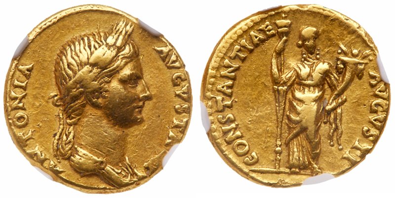 Antonia Minor, patriarch of the Claudians, Gold Aureus (7.73 g), Augusta, AD 37 ...