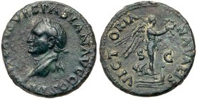 Vespasian. &AElig; As (11.37 g), AD 69-79. Judaea Capta type. Rome, AD 71. IMP CAES VESPASIAN AVG COS III, laureate head of Vespasian facing left. Rev...