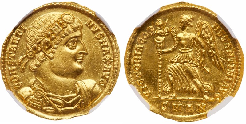 Constantine I. Gold Solidus (4.39 g), AD 307/10-337. Antioch, AD 335. CONSTANTI-...