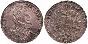 HRE Ferdinand II (1619-1637). Silver Taler, 1621. Klagenfurt. Crowned and armored bust right, wearing ruff, date below. Rev. Crowned Imperial eagle, A...