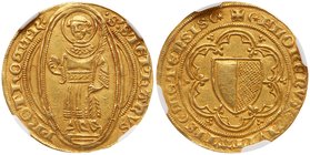 Metz. Free City. Gold Florin, undated. St. Stephen holding palm branch. Rev. Two-part city arms in circle of six arches (Fr 164). In NGC holder graded...