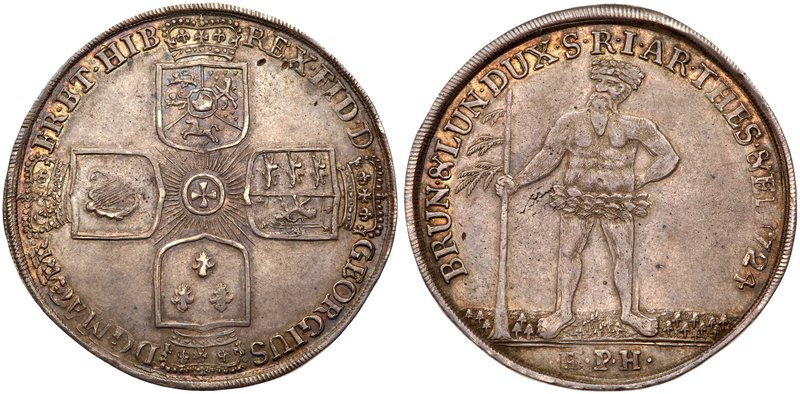 Brunswick-L&uuml;neburg. George I, King of England (1714-1727) Silver Taler, 172...