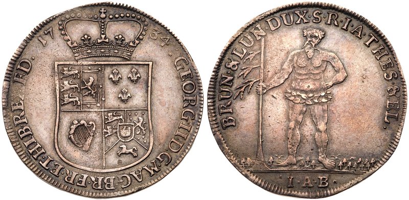 Brunswick-L&uuml;neburg. George II, King of England (1727-1760). Silver Taler, 1...