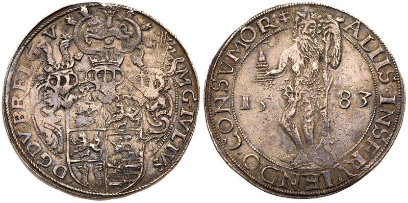 Brunswick-Wolfenb&uuml;ttel. Julius (1568-1589). Silver Licht Taler, 1583. Three...