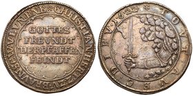 Brunswick-Wolfenb&uuml;ttel. Christian Bishop of Halberstadt (1616-1626). Silver Taler, 1622. Legend in four lines with scalloped inner border. Rev. A...