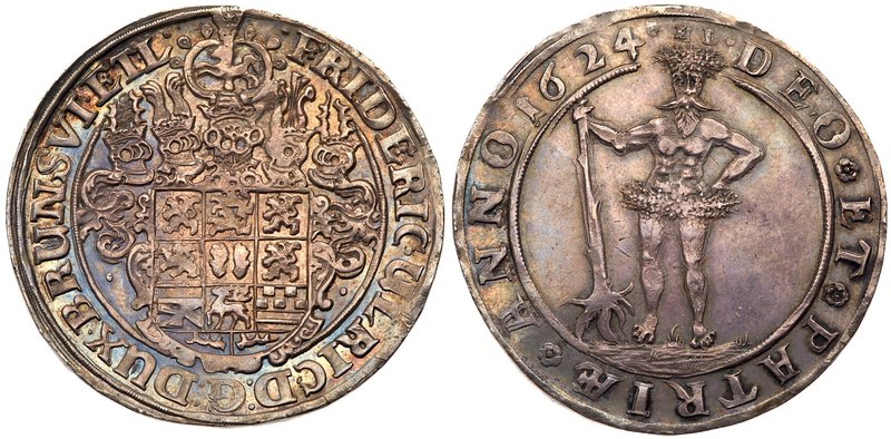 Brunswick-Wolfenb&uuml;ttel. Friedrich Ulrich (1613-1634). Silver Taler, 1624-HL...