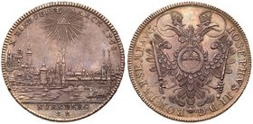 Nuremberg. Silver Taler, 1768-SR. City view. Rev. Crowned double eagle with orb on breast (Dav 2494; KM 350). In PCGS holder graded AU 53, toned. Valu...