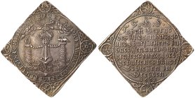 Saxony. Johann Georg II (1656-1680). Silver Klippe Taler, 1662. On the occasion of the marriage of his daughter, Ermuthe Sophie to Christian Ernst of ...