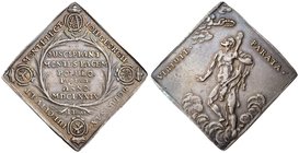 Saxony. Johann Georg II (1656-1680). Silver Klippe Taler, 1679. For the Peace of Nijmegen. Inscription within wreath, arms in four corners. Rev. Hand ...
