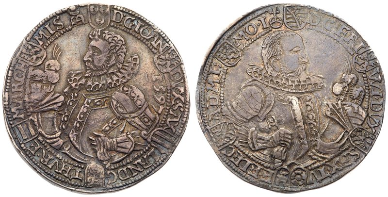 Saxe-Old-Weimar. Friedrich Wilhelm I and Johann III (1573-1602). Silver Taler, 1...