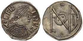 Alfred the Great (871-899), Silver Penny, portrait type, third coinage (c.880-899), London Mint. Diademed portrait facing right, wearing tunic made up...
