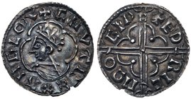 Canute (1016-35), Silver Penny, quatrefoil type (c.1017-23), Ipswich Mint, Moneyer Edric. Crowned and draped bust left within quatrefoil, legend and o...