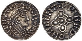 Harthacanute (1035-42), Silver Penny, jewel cross type (Spring-Autumn 1036), Canterbury Mint, Moneyer Windraed. Diademed bust right extending to botto...