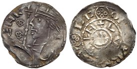 Henry I (1100-35), Silver Penny, double inscription type (c.1115), London Mint, moneyer Rauf. Crowned bust with diadem and sceptre facing left, two qu...