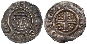 Richard I (1189-99), Silver Penny, short cross type, class III, Canterbury Mint, moneyer Reinald. Facing crowned bust with sceptre outside inner linea...