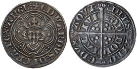 Edward I (1272-1307), Silver Groat of Fourpence, new coinage (1279-1307), London Mint. Variety e, Fox class 4, facing crowned bust within triple quatr...
